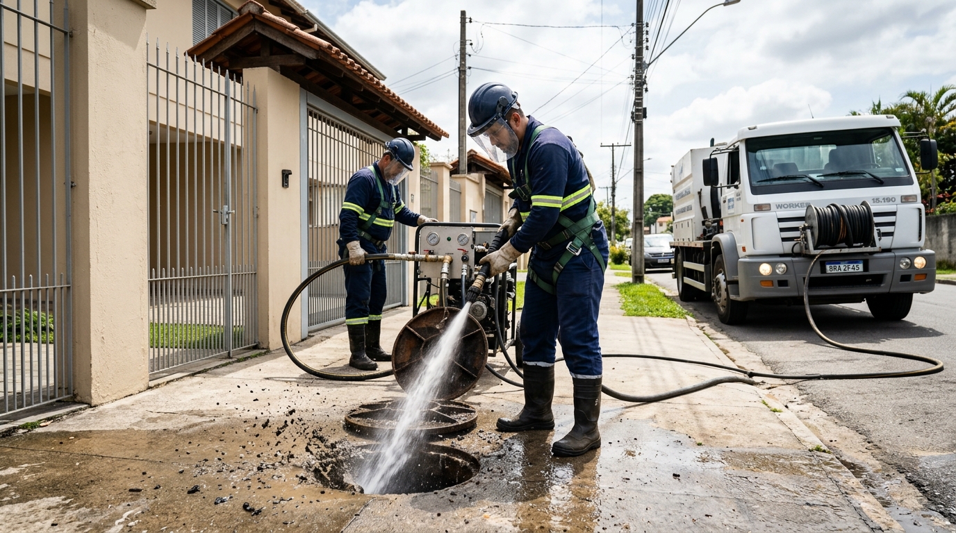 Limpeza de Tubulação com Hidrojato em Fortaleza‑CE